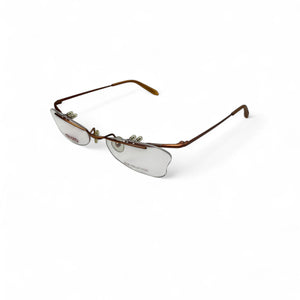 Gold logo 2000s office glasses (no prescription)