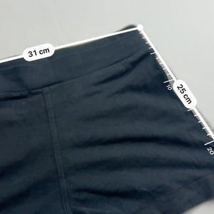Black cotton low rise mini short (S)