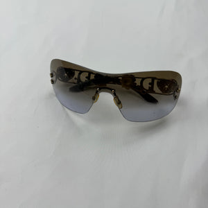 Black floral roses 2000s sunglasses