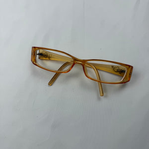 Beige rhinestones 2000s office glasses (with prescription)