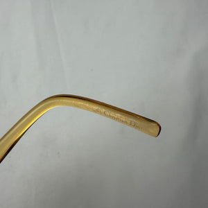 Beige rhinestones 2000s office glasses (with prescription)