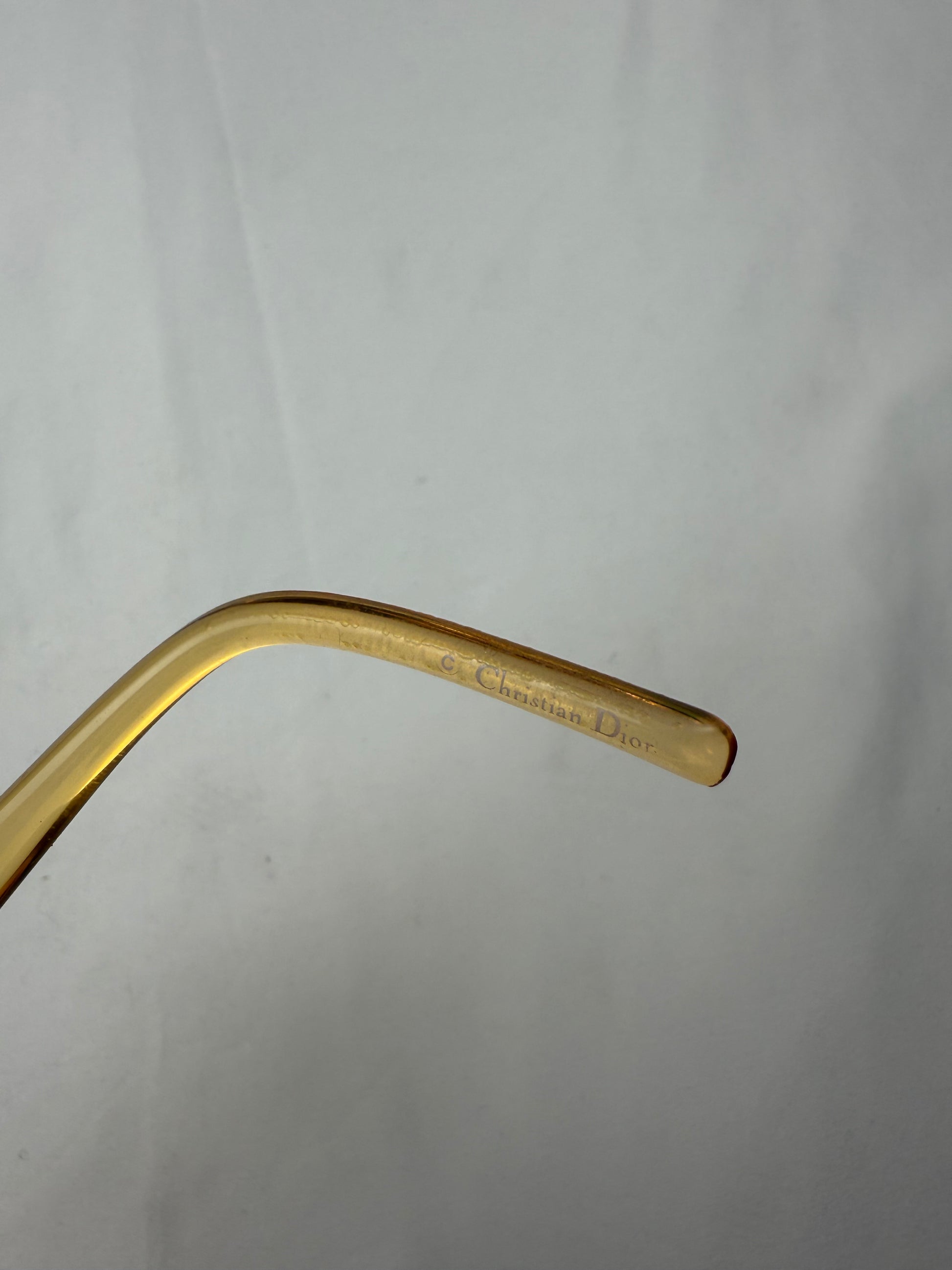 Beige rhinestones 2000s office glasses (with prescription)