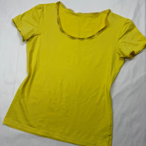 Yellow lycra tight fit tee (S/M)