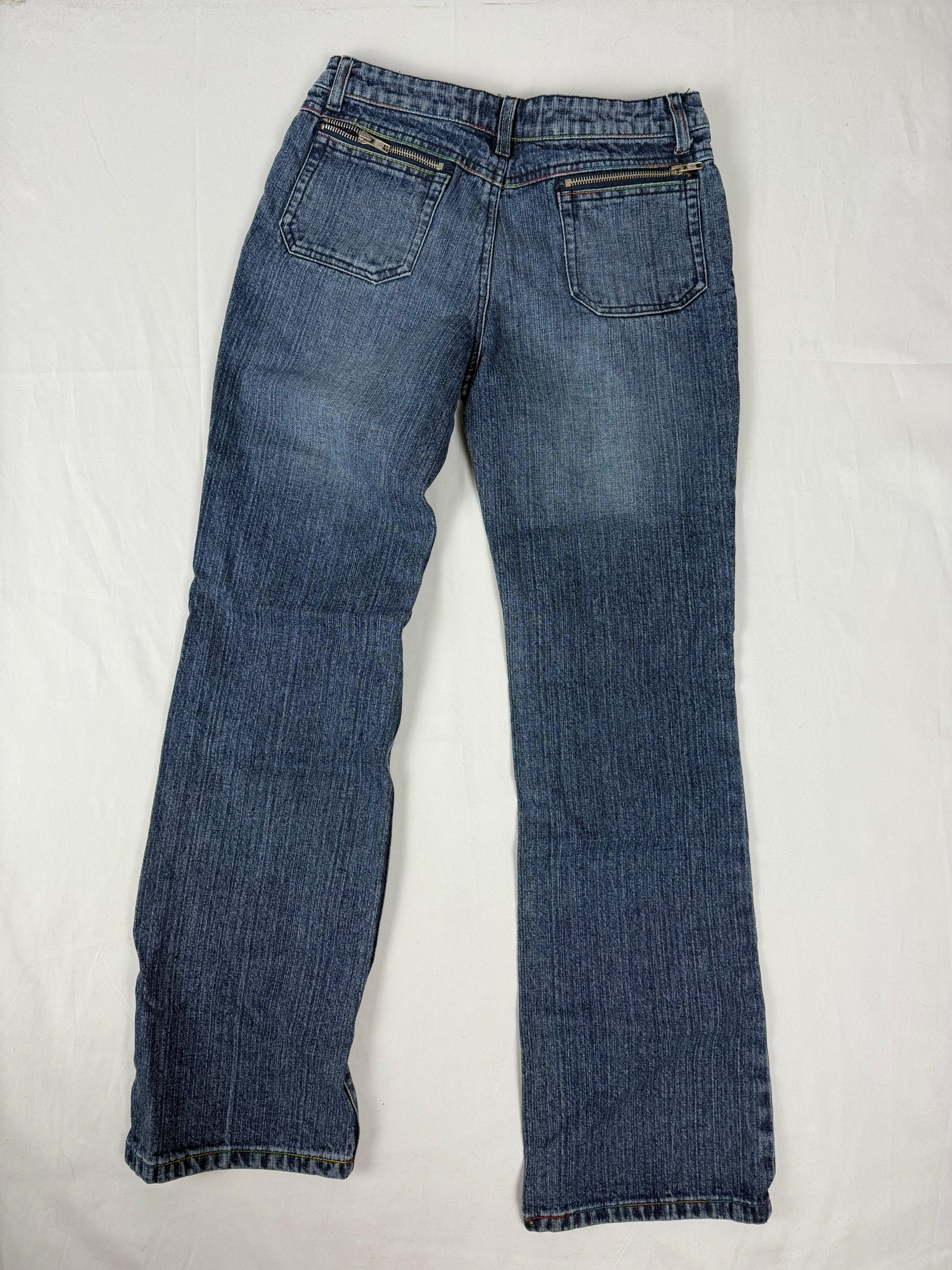Blue denim flare bootcut pants (XS/S)