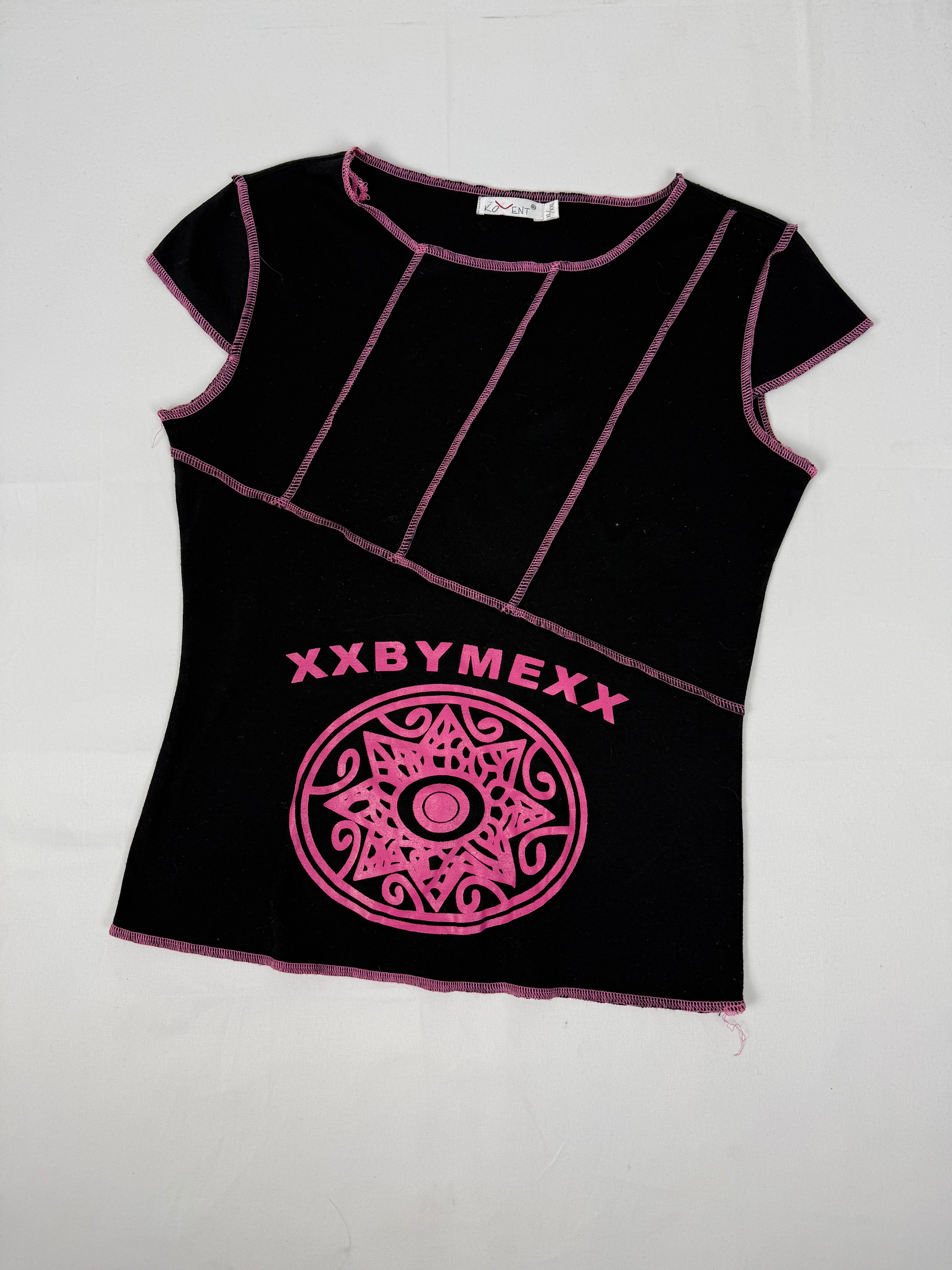 Black & pink cotton tee (XL)