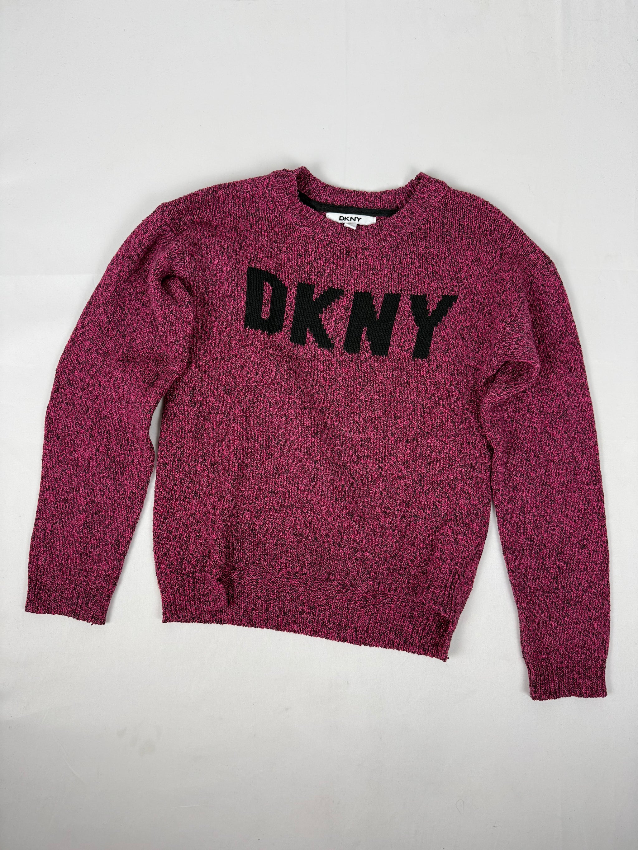 Purple spell out logo jumper (L)