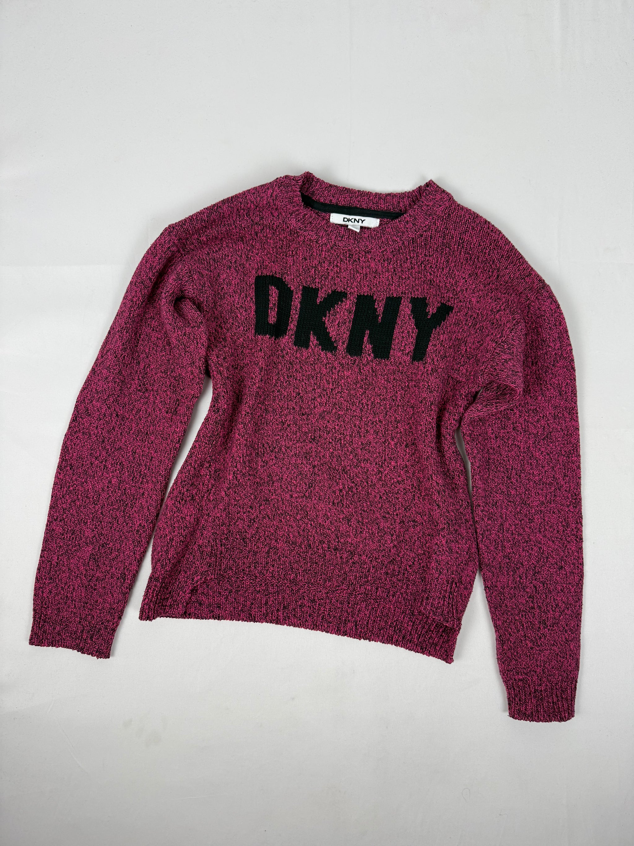 Purple spell out logo jumper (L)