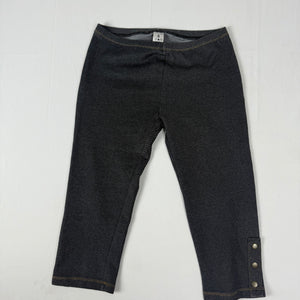 Navy denim low rise capri leggings (S)