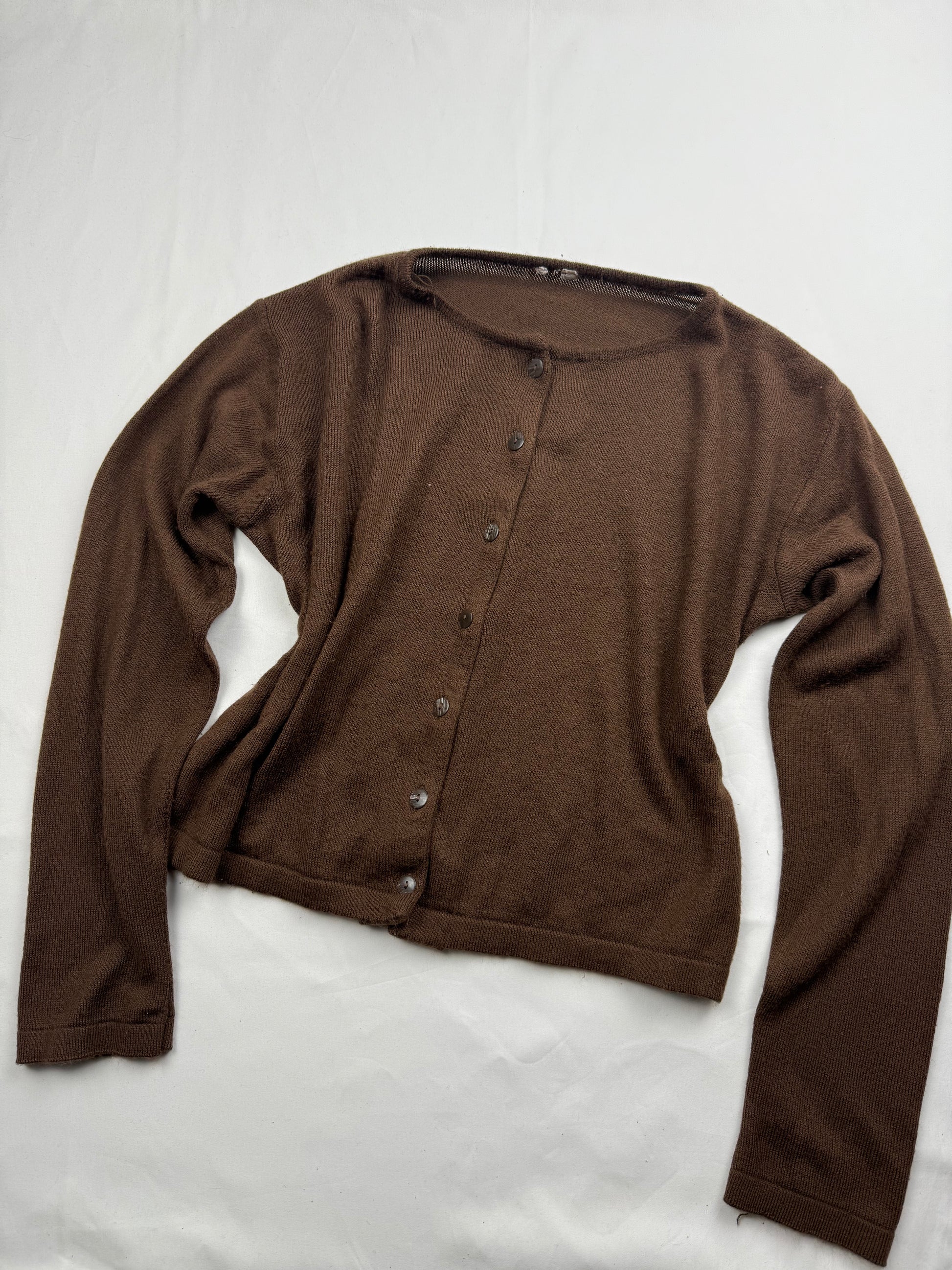 Brown cardigan jumper (L)