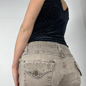 Navy velvet bodysuit tank top (S)