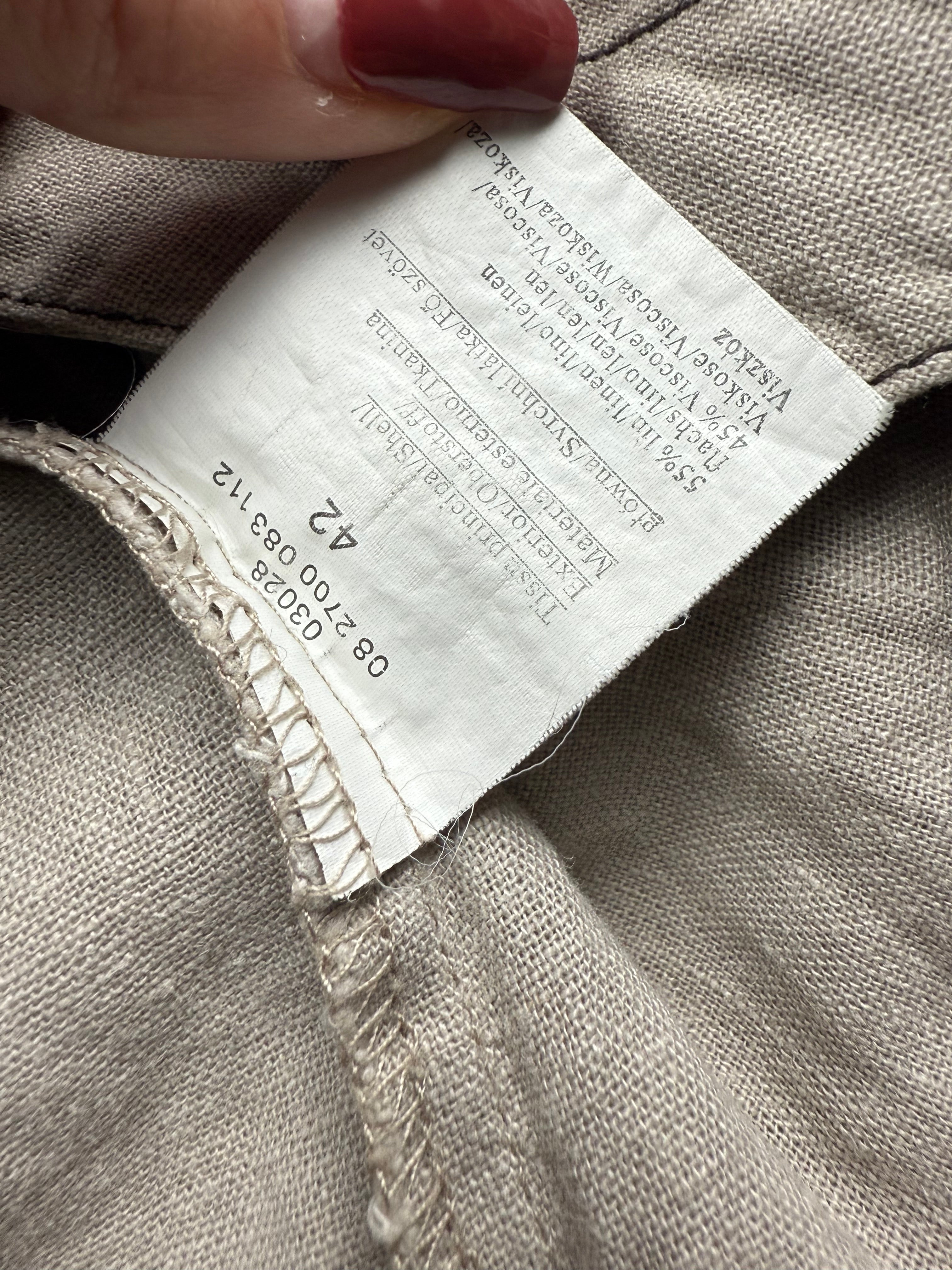 Beige linen blazer jacket (XL)