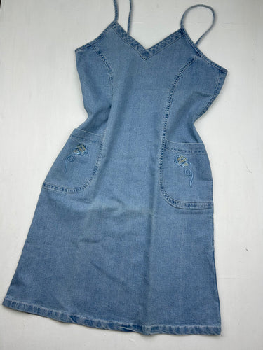 Denim jean blue Y2K vintage mini dress (S)