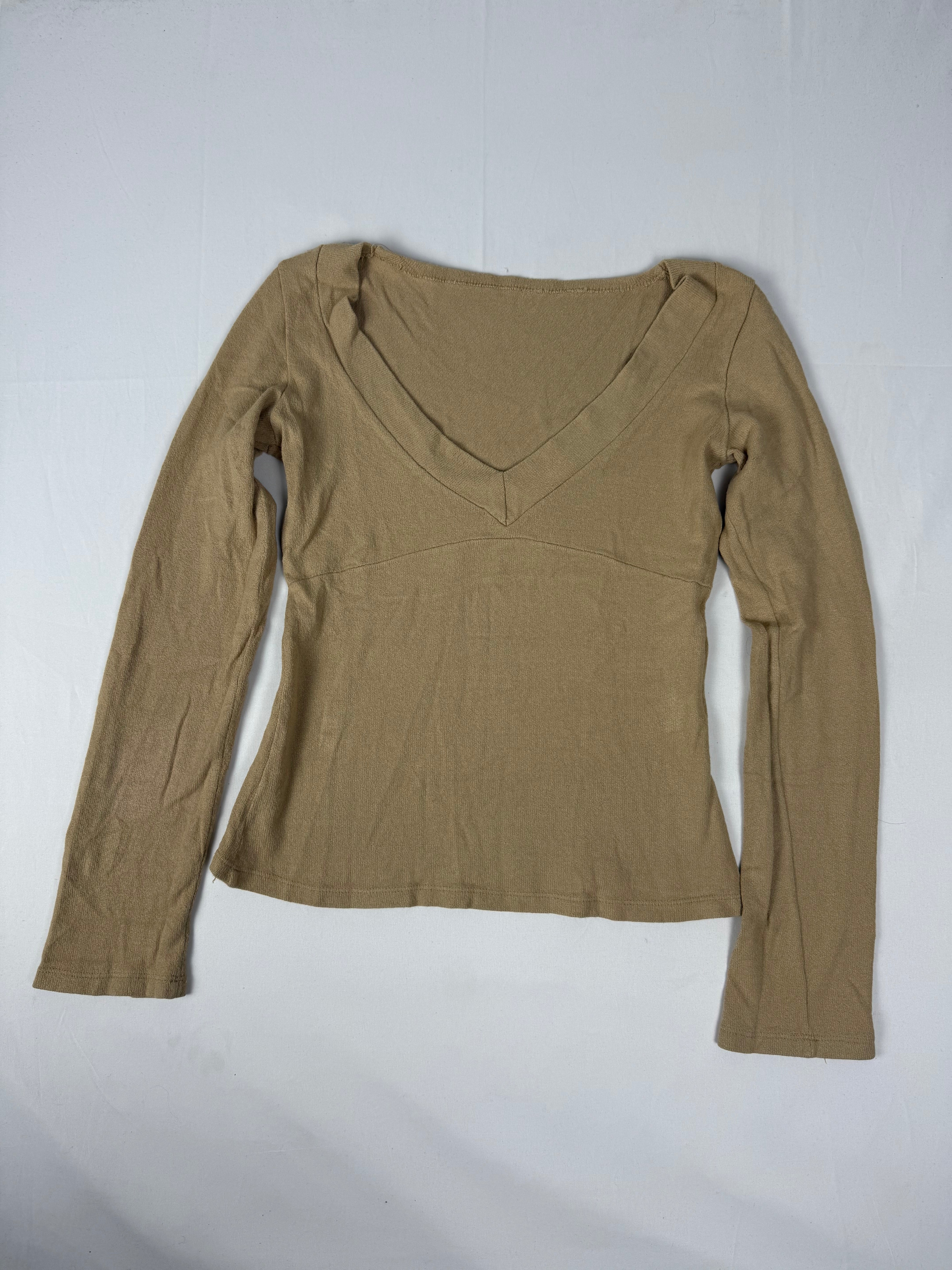 Beige V neck jumper (S/M)