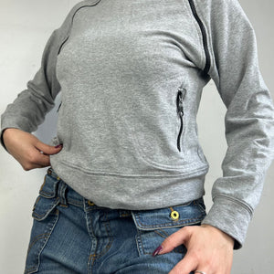 Grey zip up sweatshirt (S/M)