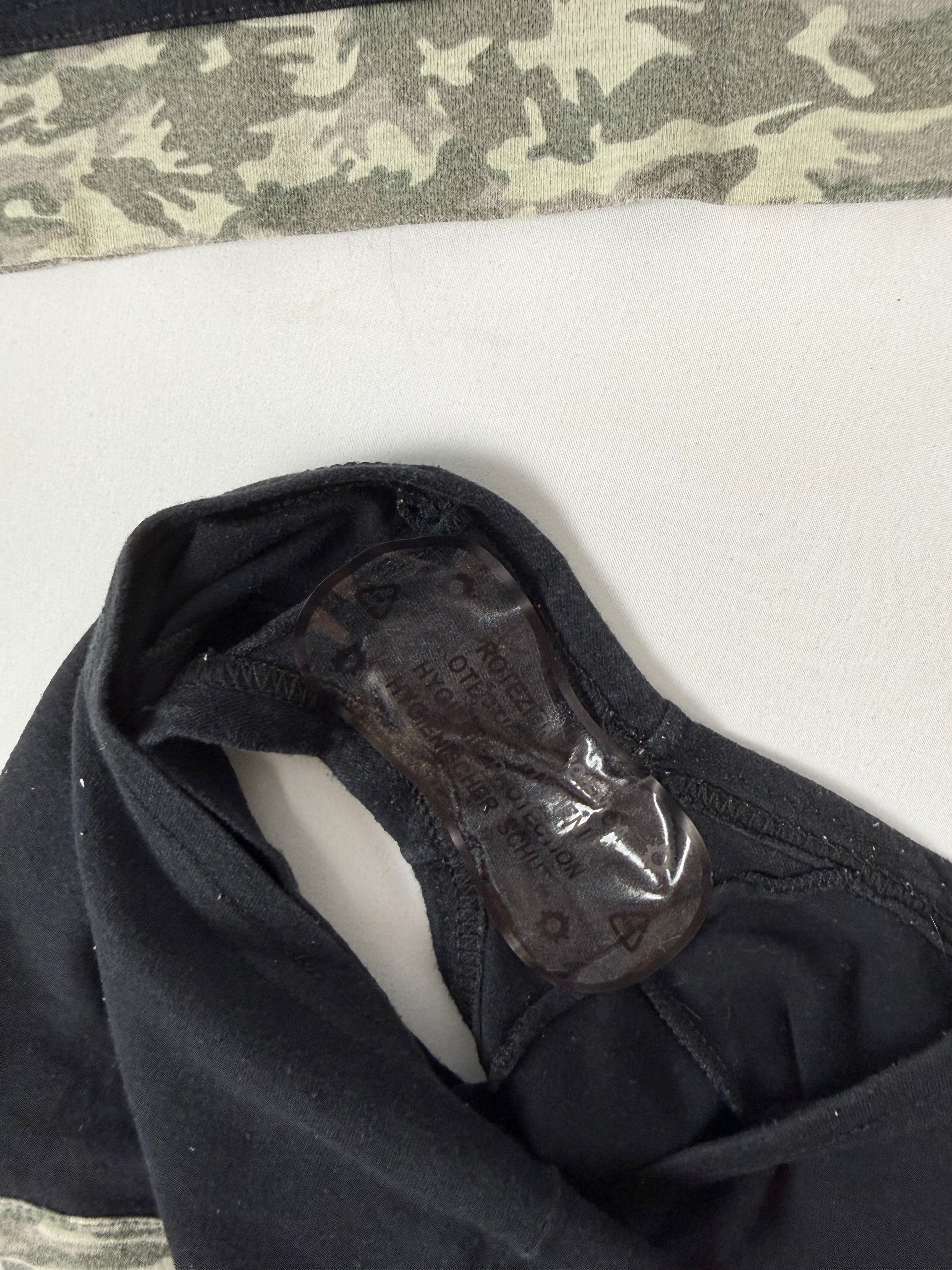 Black camo cotton top + shorty set (M)