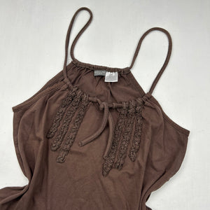 Brown cotton cami top (L)