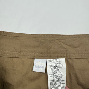 Beige low rise mini pleated skirt (M/L)