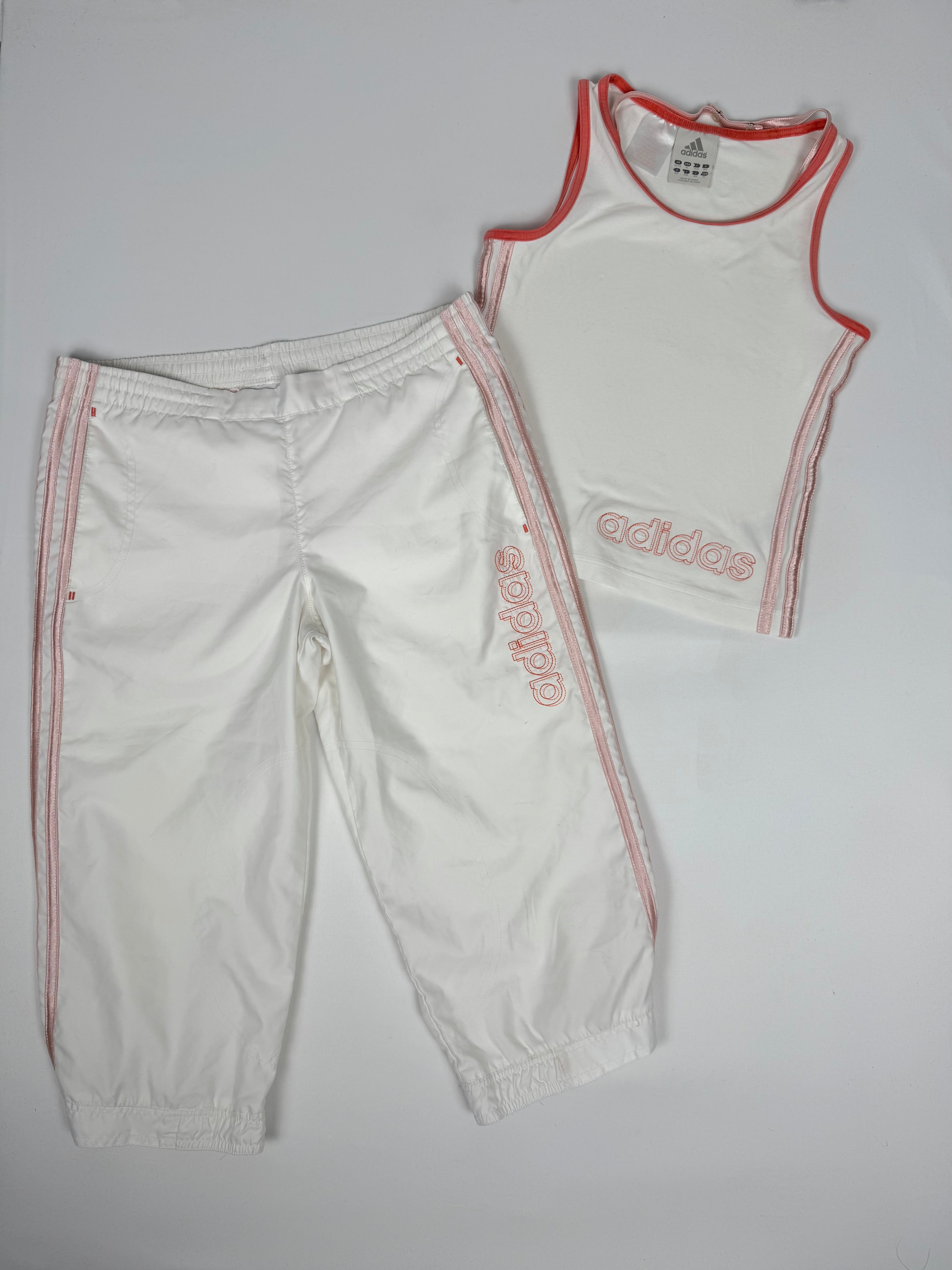 Haut de sport en coton blanc (S)