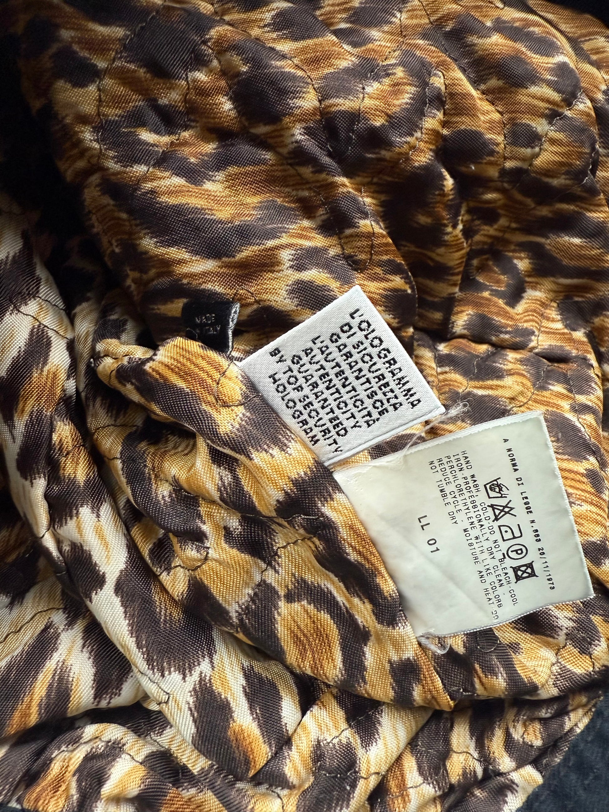 Black graffiti denim tight fit biker jacket (S)