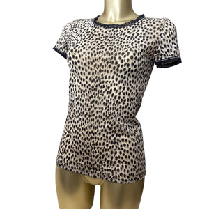 Beige panther lycra tight fit tee (L)