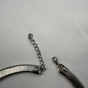 Vintage silver stainless steel choker necklace