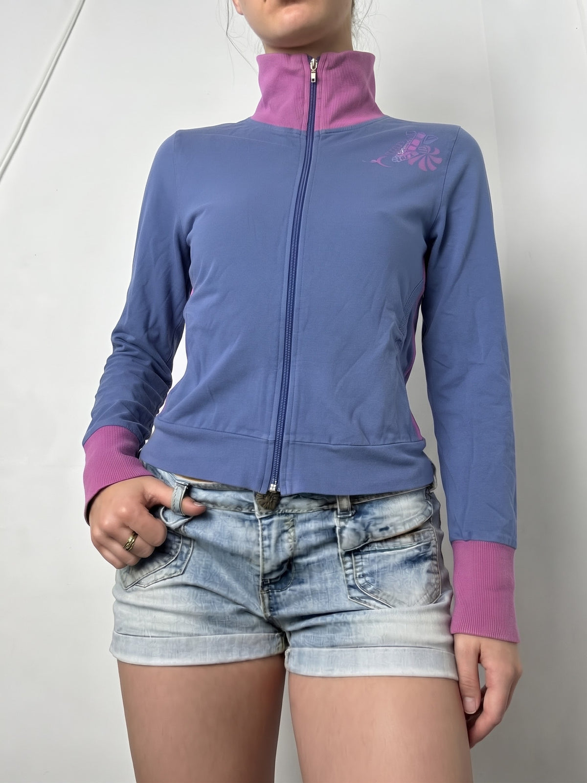 Veste courte zippée kaki (M)