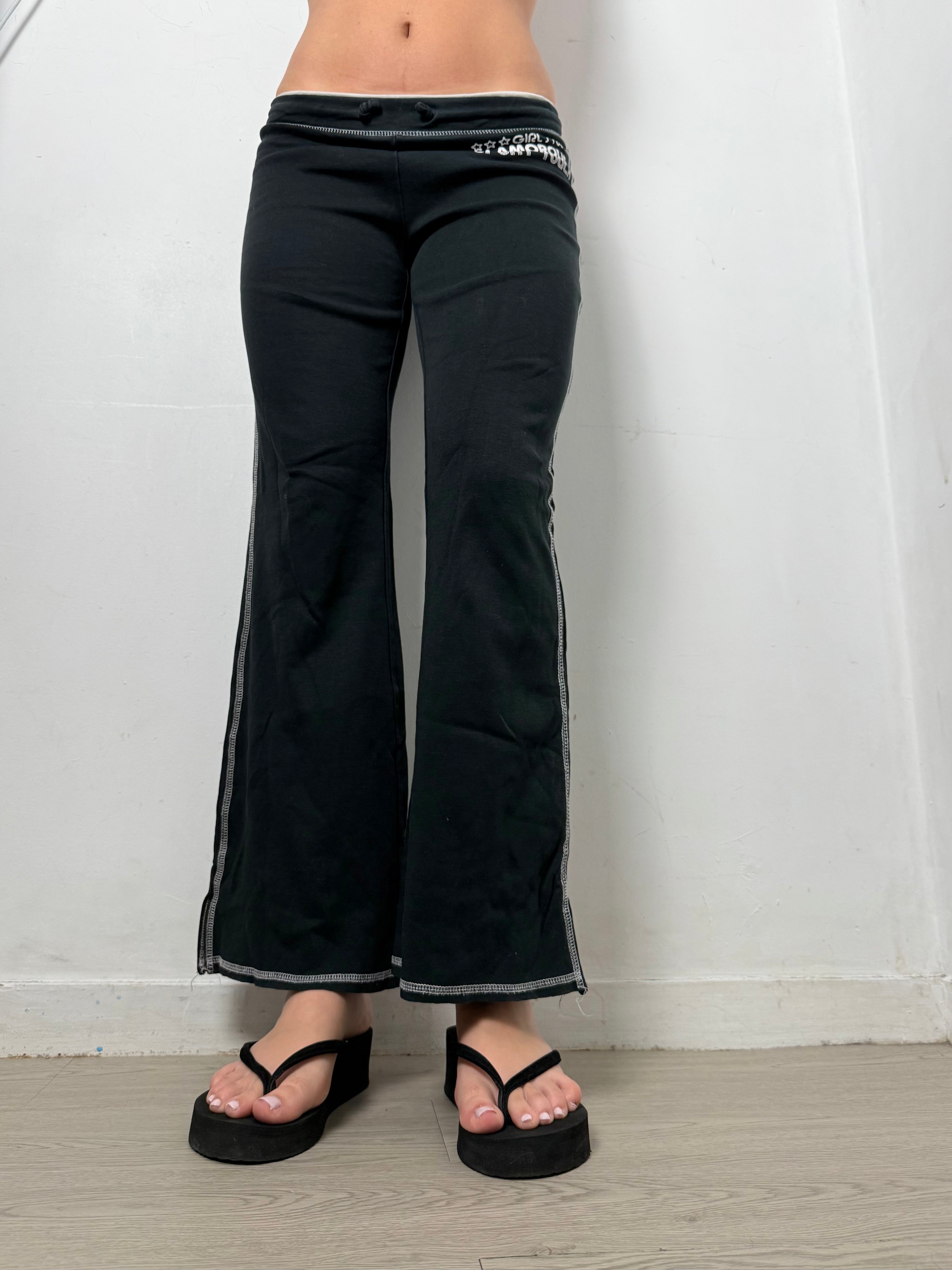 Black cotton joggers pants (XS)