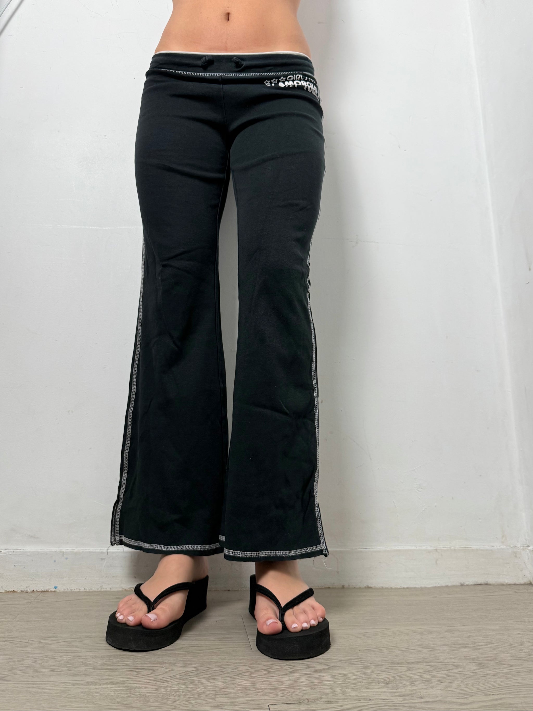 Black cotton joggers pants (XS)