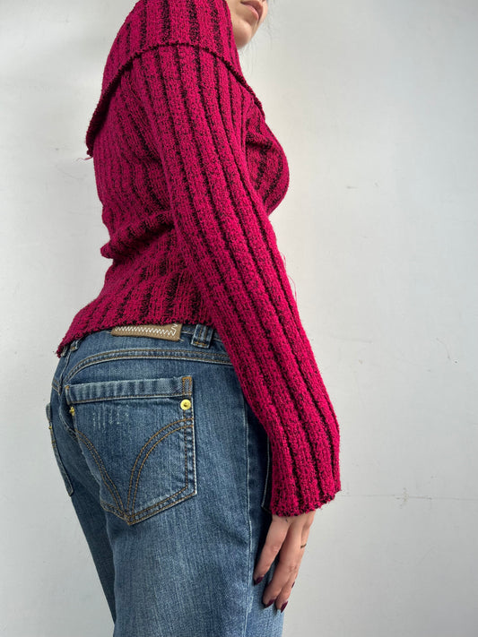 Red turtleneck jumper (S)
