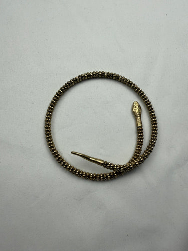 Vintage gold snake choker necklace