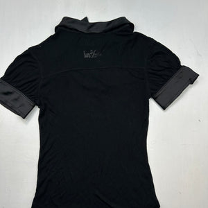 Black polo neck tee (S)