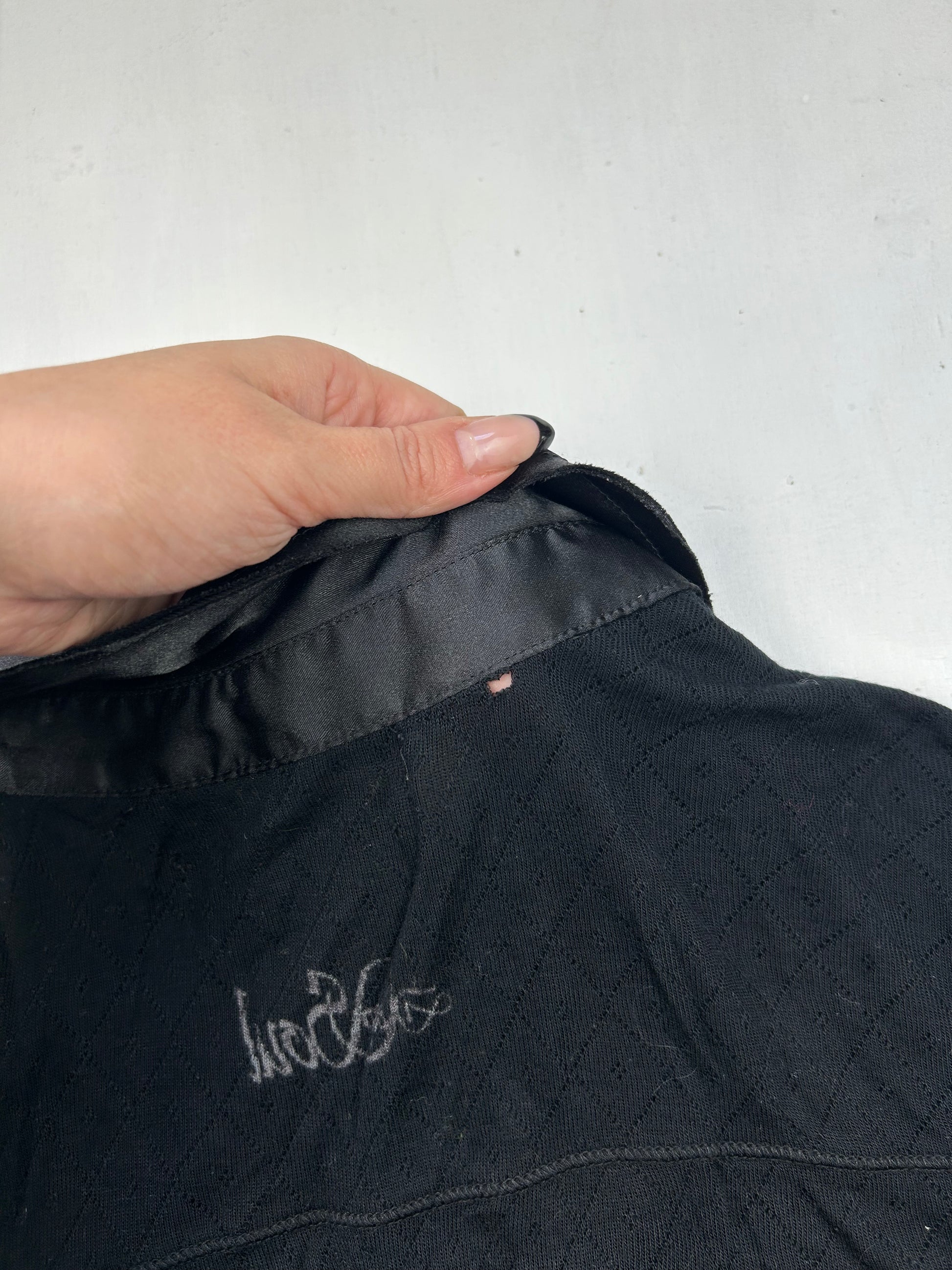Black polo neck tee (S)