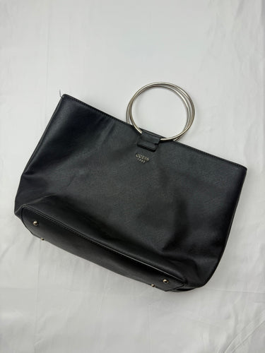 Black hoops handbag (40x28cm)