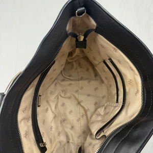 Black hoops handbag (40x28cm)