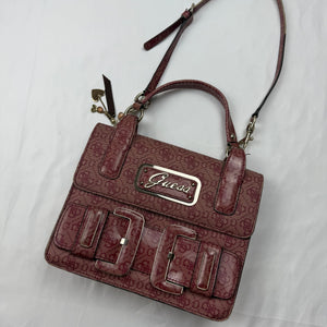 Burgundy monogram small crossbody bag (25x20cm)