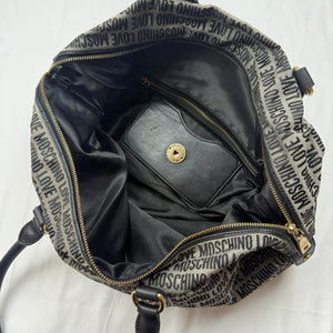Black monogram uni shoulder bag (44x24cm)
