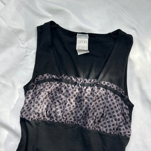 Black lingerie stretchy tank top (S/M)