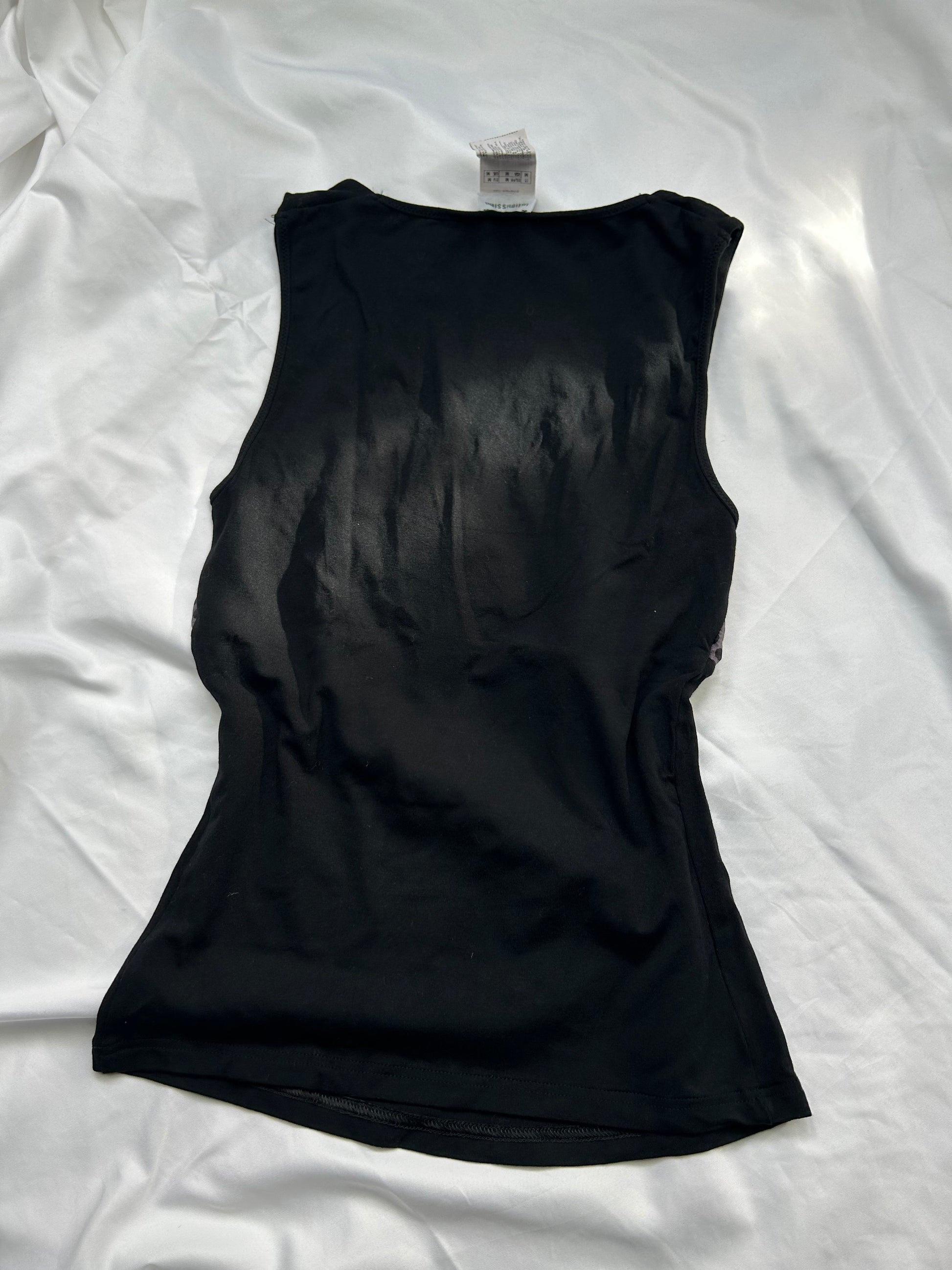 Black lingerie stretchy tank top (S/M)