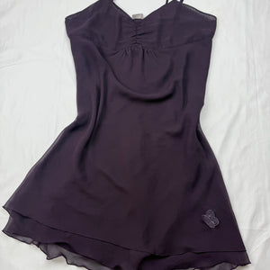Purple mesh lined butterflies babydoll dress (S/M)