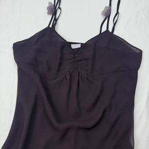 Purple mesh lined butterflies babydoll dress (S/M)