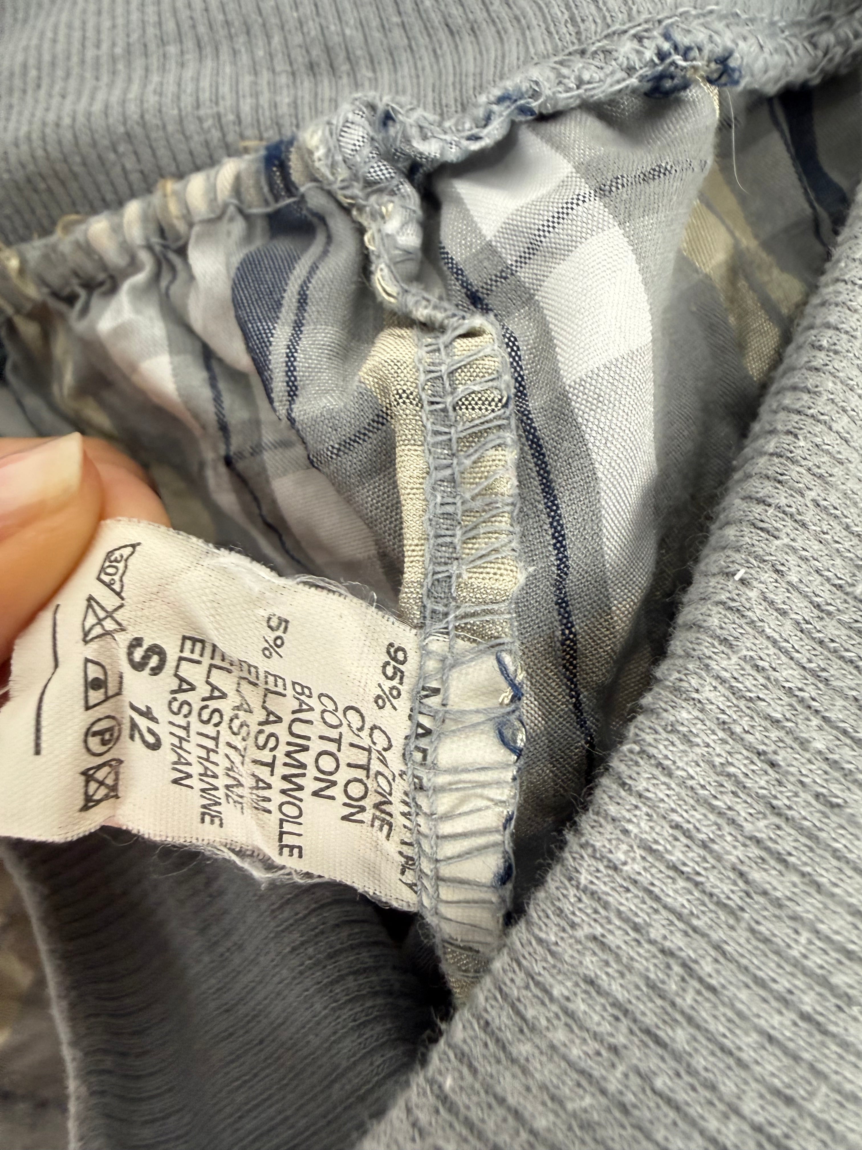 Grey check print mini short (S)