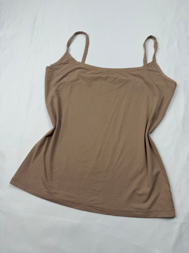 Beige lycra tight fit cami top (S/M)
