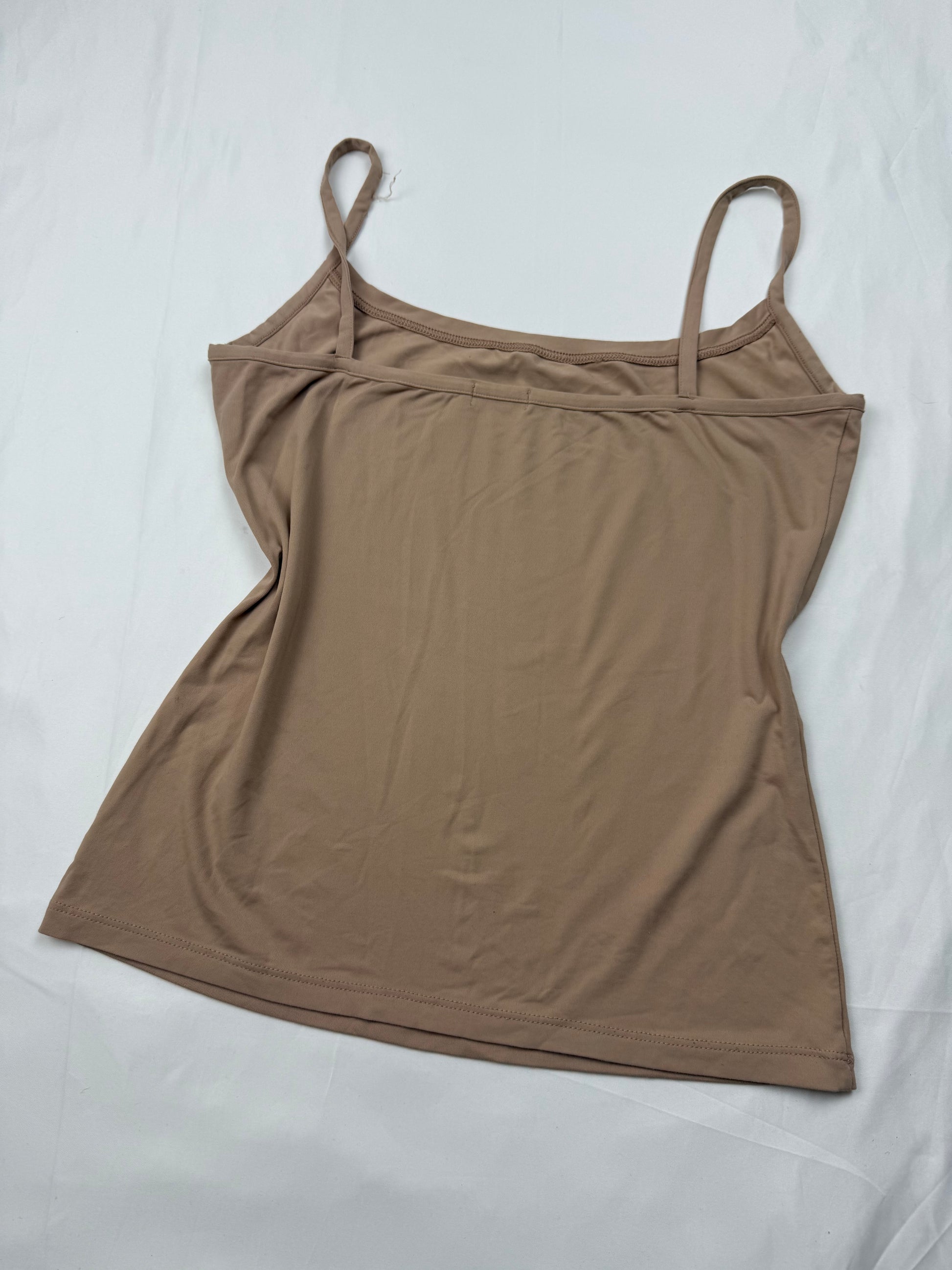 Beige lycra tight fit cami top (S/M)