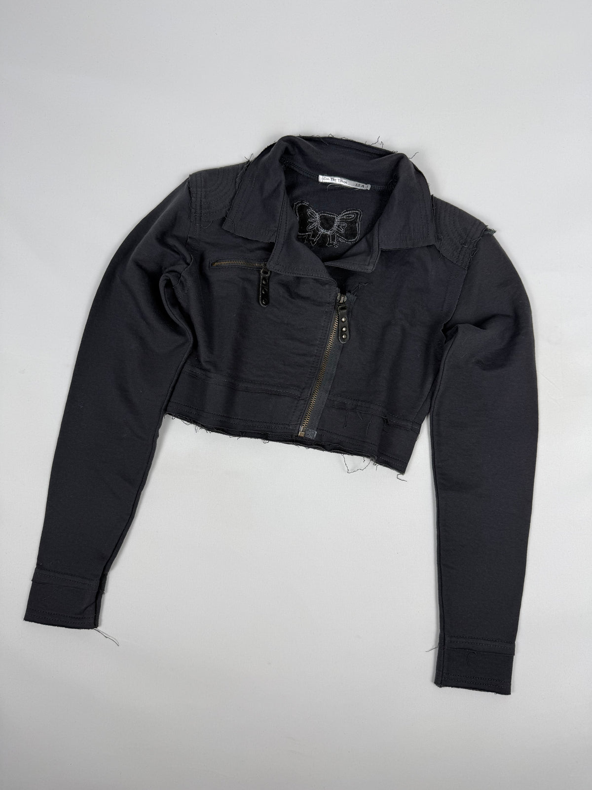 Navy zip up long sleeves top (XS)