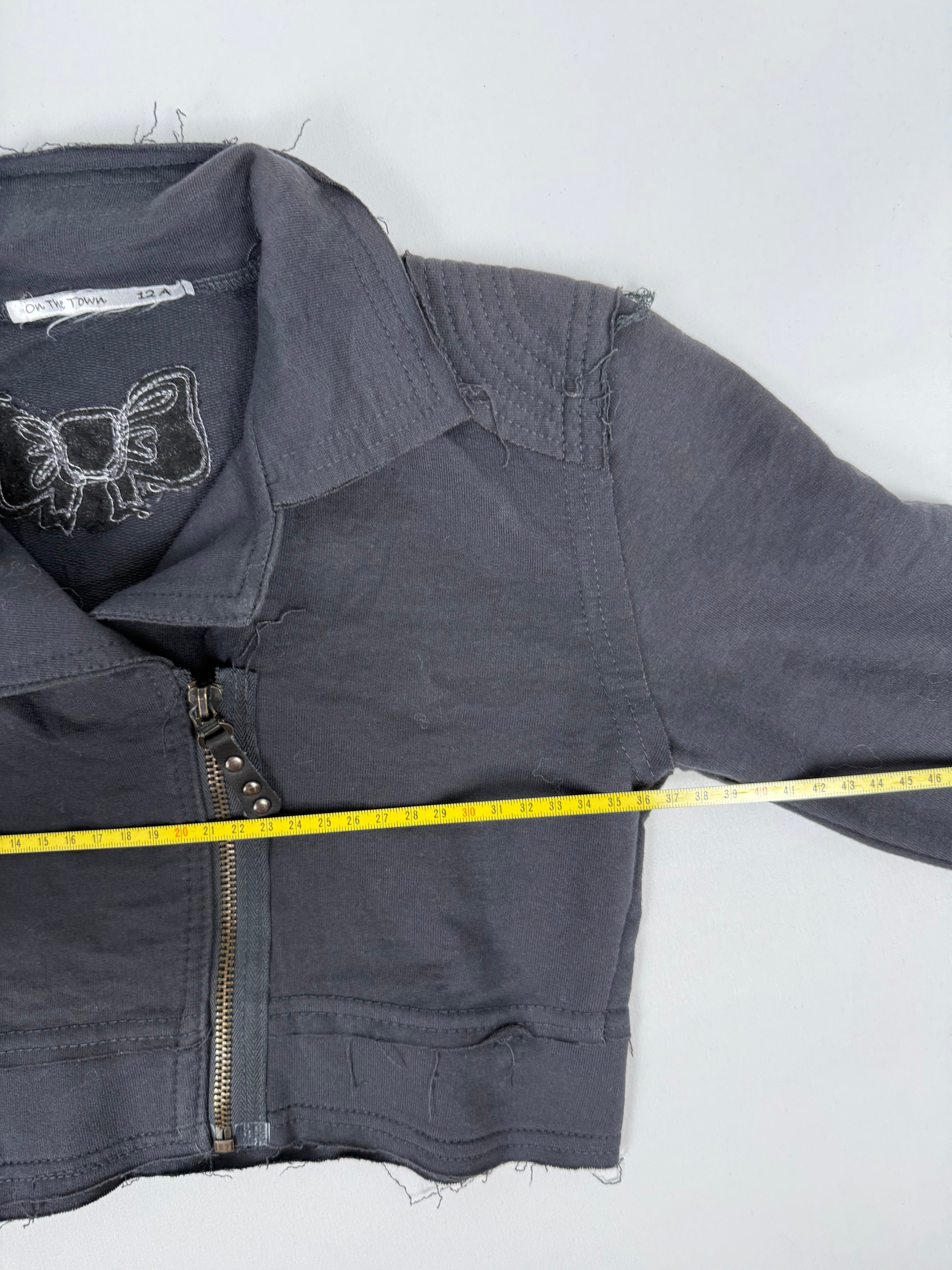 Navy zip up long sleeves top (XS)