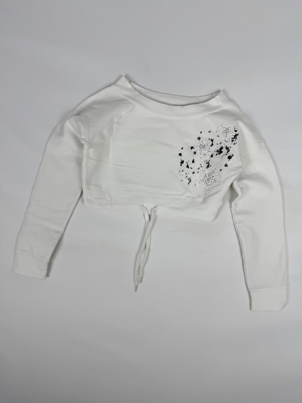 White cropped sweatshirt (XS)