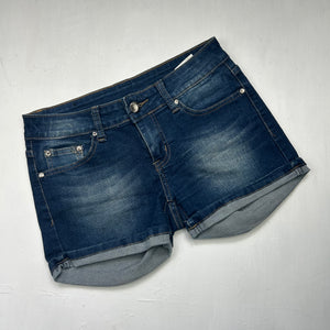 Navy denim low rise mini short (S/M)