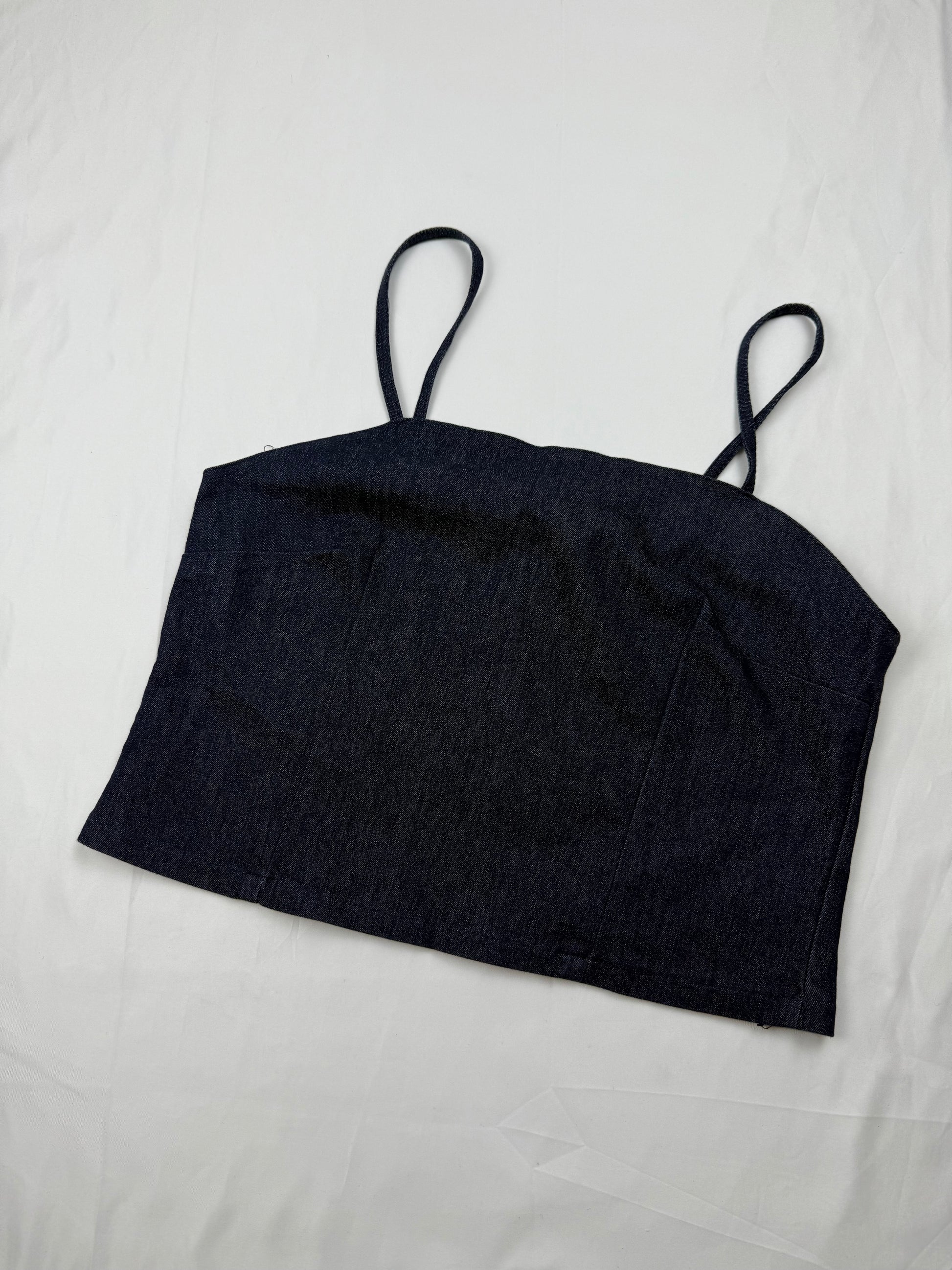 Navy denim cami top (M/L)