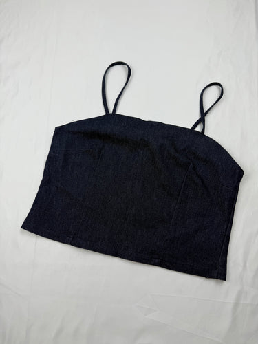 Navy denim cami top (M/L)