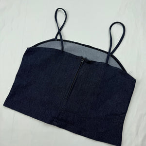 Navy denim cami top (M/L)